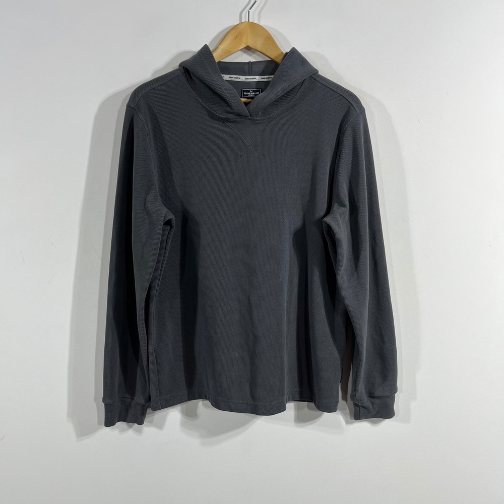 Eddie Bauer Lounge Gorpcore Mens Medium Ribbed Knit Pullover Hoodie Outdoors